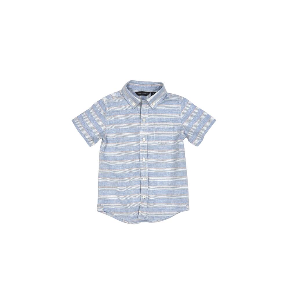 Janie and Jack Boys Striped Linen Blend Shirt